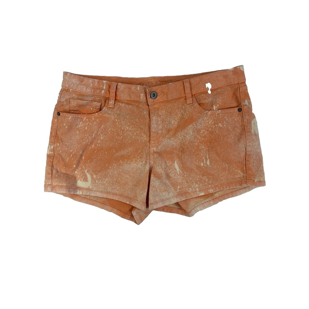Arizona Jean Co. Juniors 13 Orange Denim Shorty Shorts Y2K Colorful Festival